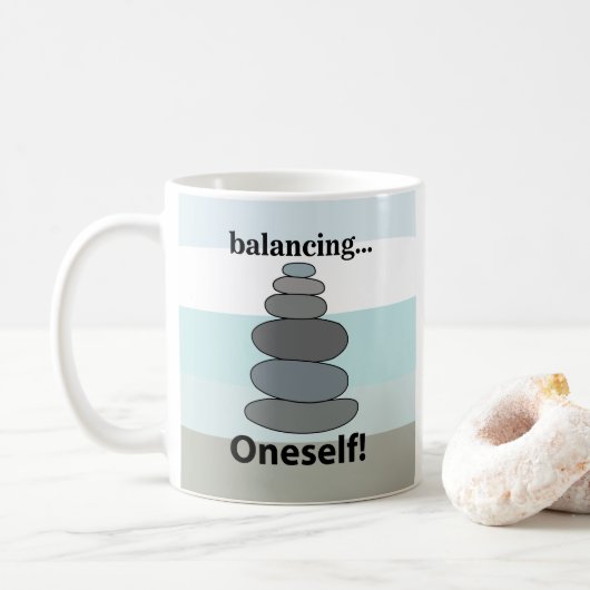 Steenbalanceren Steenbalanceren Koffiemok (Met donut)