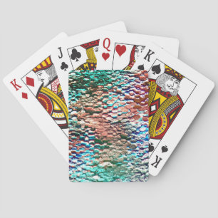 Steenbasis bekleed met roestvrij mortier en spatte pokerkaarten