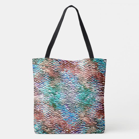 Steenbasis bekleed met roestvrij mortier en spatte tote bag (Achterkant)