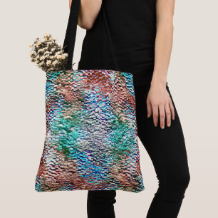 Steenbasis bekleed met roestvrij mortier en spatte tote bag