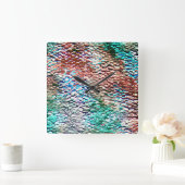 Steenbasis bekleed met roestvrij mortier en spatte vierkante klok (Huis)