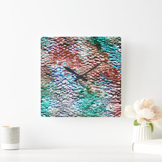 Steenbasis bekleed met roestvrij mortier en spatte vierkante klok (Huis)