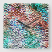 Steenbasis bekleed met roestvrij mortier en spatte vierkante klok (Voorkant)