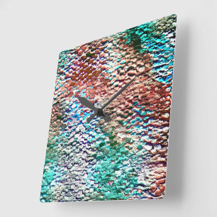 Steenbasis bekleed met roestvrij mortier en spatte vierkante klok