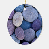 Steenblauwe stenen keramisch ornament (Links)