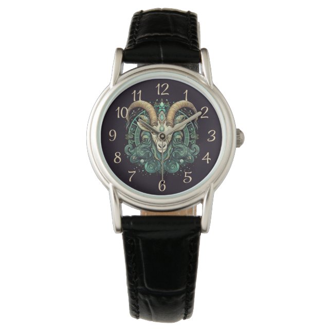 Steenbok (22 december tot 19 januari) horloge (Voorkant)