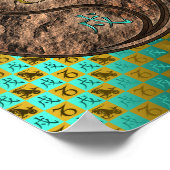 Steenbok & Aarde Hond Poster (Hoek)