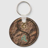 Steenbok & Aarde Hond Sleutelhanger (Voorkant)