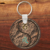 Steenbok & Aarde Hond Sleutelhanger (Achterkant)