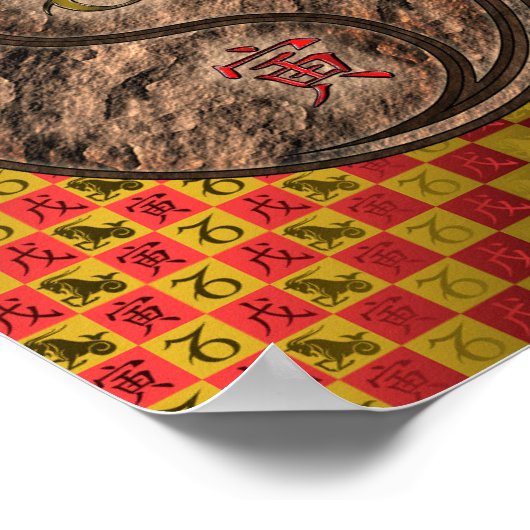 Steenbok & Aarde Tijger Poster (Hoek)