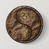Steenbok & Aardemon Ronde Button 7,6 Cm (Voorkant)