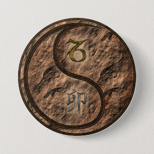 Steenbok & Aardese Haas Ronde Button 7,6 Cm