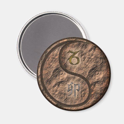 Steenbok & Aardese Hase Magneet (Voorkant / Achterkant)