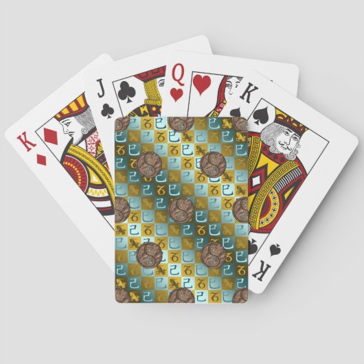 Steenbok & Aardese Slang Pokerkaarten (Achterkant)