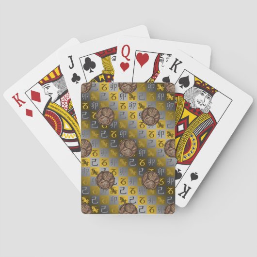 Steenbok & Aardese Steenbok Pokerkaarten (Achterkant)