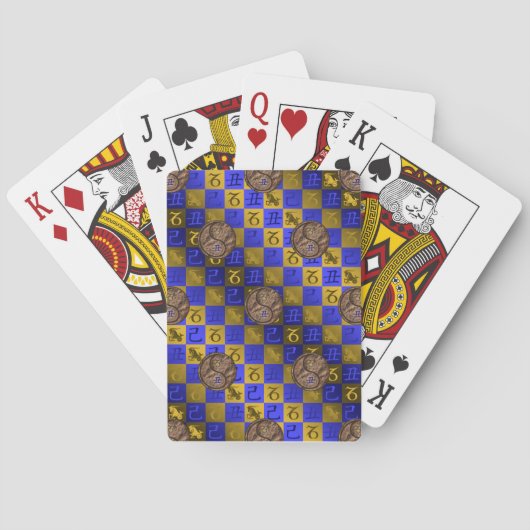 Steenbok & Aardse Os Pokerkaarten (Achterkant)