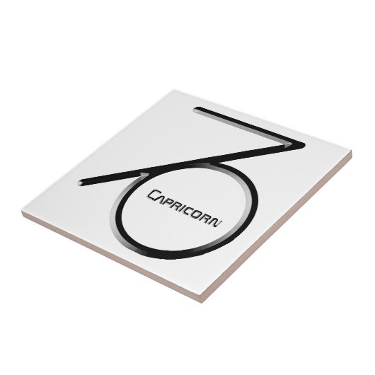 STEENBOK, abstract ontwerp van het sterrenbeeld, Tegeltje (Zijkant)