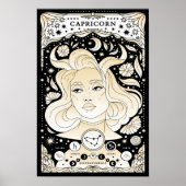 Steenbok Ambitieus en Nuchter - Zodiac Poster (Voorkant)