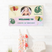 Steenbok Aquarel 1e Verjaardag Fotoschild Spandoek (Insitu)