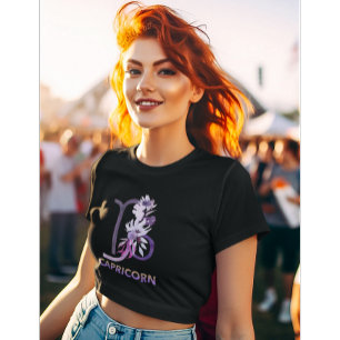 Steenbok Astrologie Teken Kleurrijke Vrouwen T-shirt