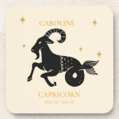 Steenbok Astrologische Zodiac Teken Naam Gift Bier Onderzetter (Voorkant)