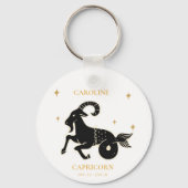 Steenbok Astrologische Zodiac Teken Naam Gift Sleutelhanger (Voorkant)