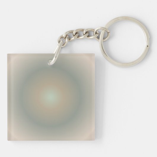 Steenbok Aura Gradient Zodiac, groen bruin Sleutelhanger (Achterkant)