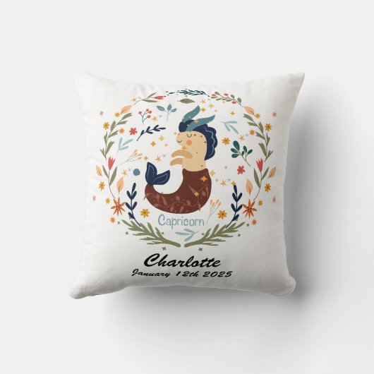 Steenbok Baby Mooie Kinderkamer Kussen (Achterkant)