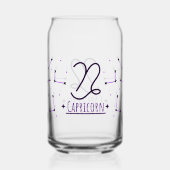 Steenbok Blikglas Dierenriem Drinkglas Blikvorm Glas (Achterkant)