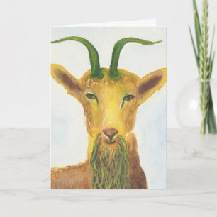 Steenbok Brown Zodiac Symbool Verjaardag Kaart