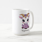 Steenbok Celestial Zodiac Mok - Roze Zeegeit (Voorkant rechts)
