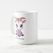 Steenbok Celestial Zodiac Mok - Roze Zeegeit (Voorkant links)