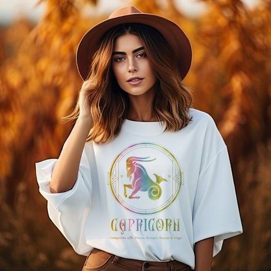 Steenbok Compatibiliteit Ontworpen T-shirt