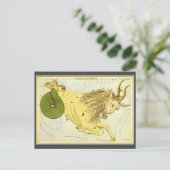 Steenbok  Constellatie, Urania's Mirror Briefkaart (Staand voorkant)