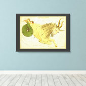 Steenbok  Constellatie, Urania's Mirror Canvas Afdruk (Insitu (Houten vloer))