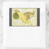 Steenbok  Constellatie, Urania's Mirror Rechthoekige Sticker (Tas)