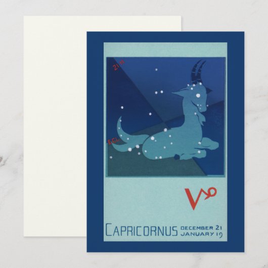 Steenbok Constellatie,  Zodiac, Astrologie (Voorkant / Achterkant)