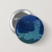 Steenbok Constellatie,  Zodiac, Astrologie Ronde Button 5,7 Cm (Voorkant /achterkant)