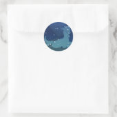 Steenbok Constellatie, Zodiac, Astrologie Ronde Sticker (Tas)