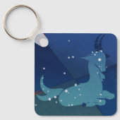 Steenbok Constellatie,  Zodiac, Astrologie Sleutelhanger (Voorkant)