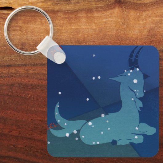 Steenbok Constellatie,  Zodiac, Astrologie Sleutelhanger (Voorkant)