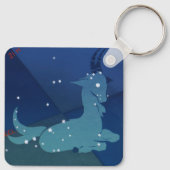 Steenbok Constellatie,  Zodiac, Astrologie Sleutelhanger (Achterkant)