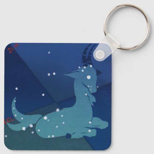 Steenbok Constellatie, Zodiac, Astrologie Sleutelhanger (Achterkant)