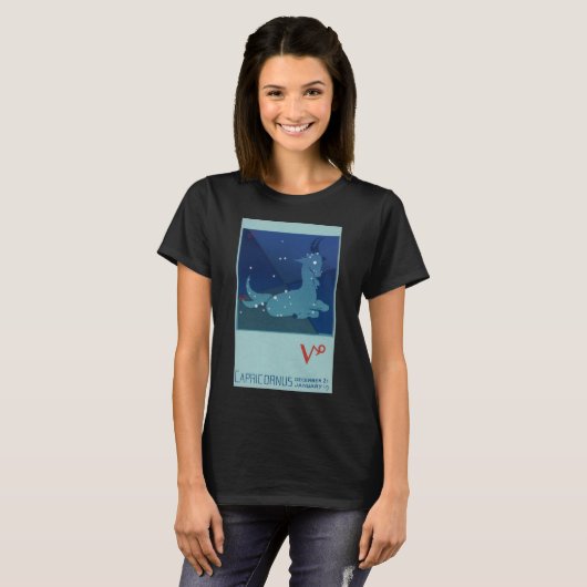 Steenbok Constellatie,  Zodiac, Astrologie T-shirt (Voorkant volledig)