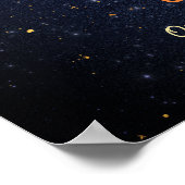 Steenbok Constellatie Zodiac Waterverf Galaxy Poster (Hoek)