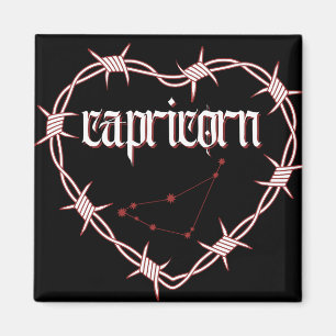 Steenbok Constellation Gothic Barbed Wire Magneet