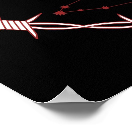 Steenbok Constellation Gothic Dark Celestial Art Poster (Hoek)