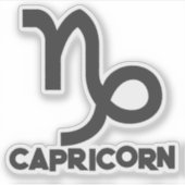 Steenbok Creatieve Tekst Maatwerk Horoscoop Sticker (Voorkant)