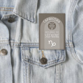 Steenbok Custom Verjaardag Zodiac - Modern Design Button (Insitu)