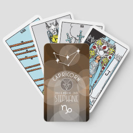 Steenbok Custom Verjaardag Zodiac - Modern Design Pokerkaarten